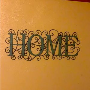 “Home” wall decor.